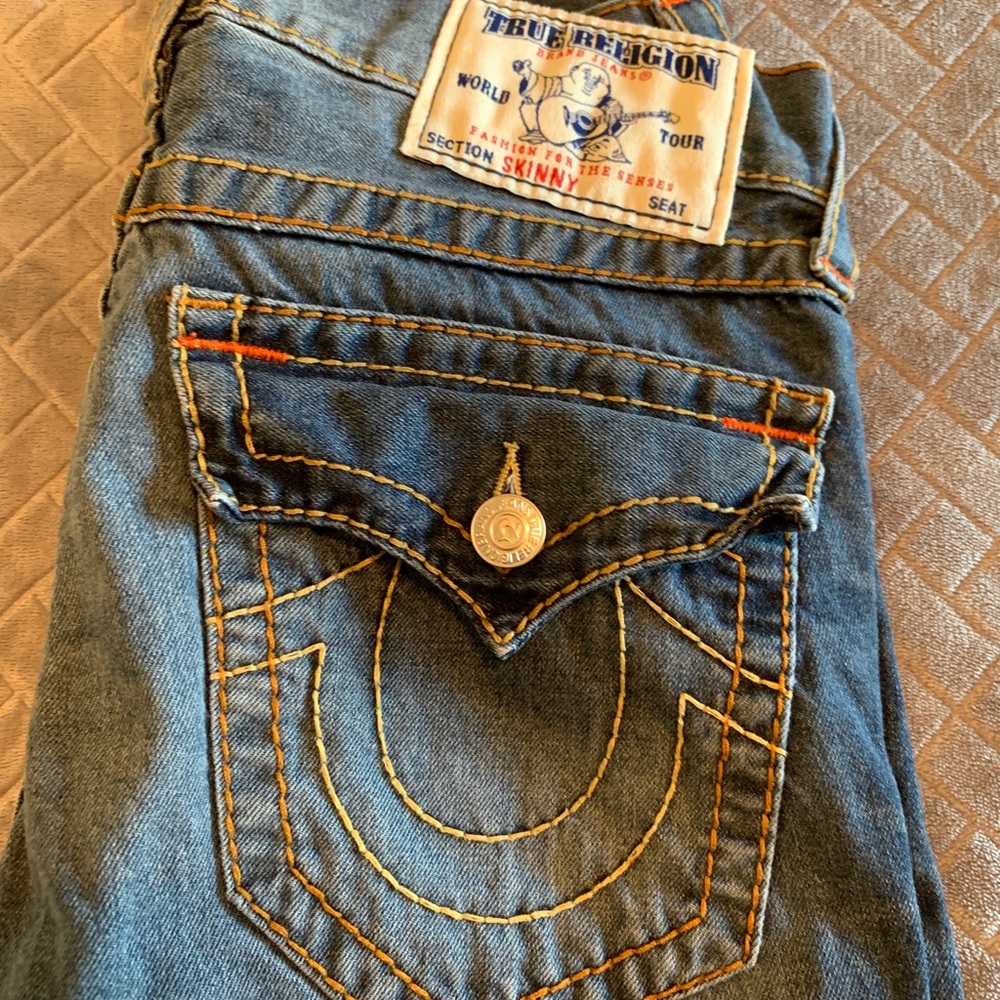 MENS- dark wash true religion jeans.